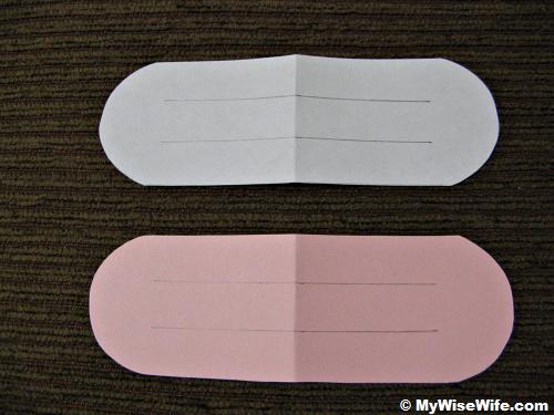 Step 1 - Prepare papers in this shape Step 1 - Prepare papers in this shape