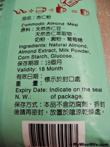 Natural Almond is one of the ingredients