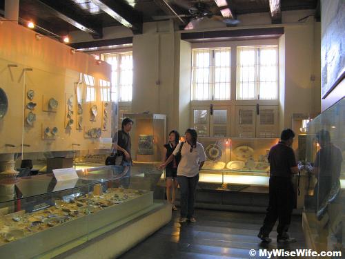 Ground level at the china display gallery