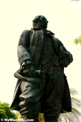 The bronze statue of Captain Francis Light The bronze statue of Captain Francis Light