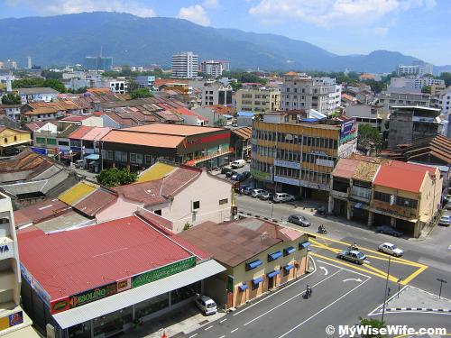 Aerial view - overlooking Penang Hill