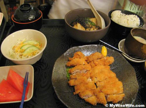 Chickin Katsu & Agedashi Dofu Set (Breaded Fried Chicken)