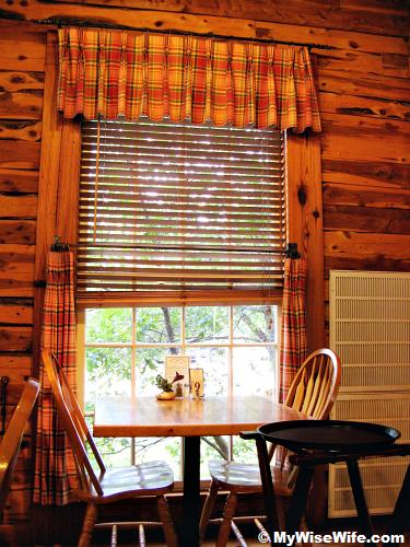 A romantic corner in the log-cabin