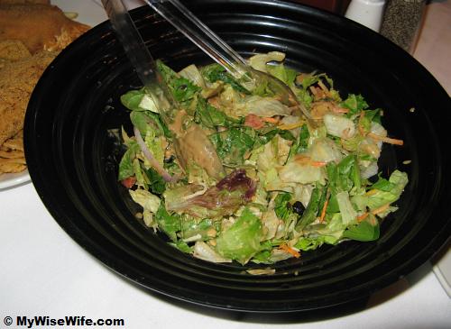 Complimentary salad