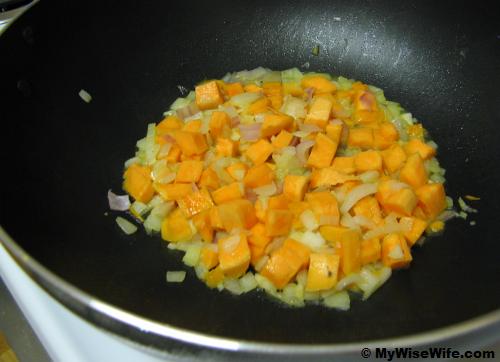 Simmer the ingredients Simmer the ingredients