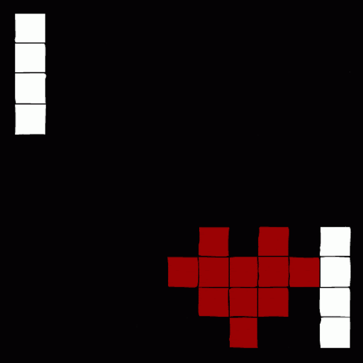 Gif Animado de um Joguinho com Coração Estilo 8-Bit