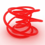 Gif Animado de uma Espiral Vermelha em 3D