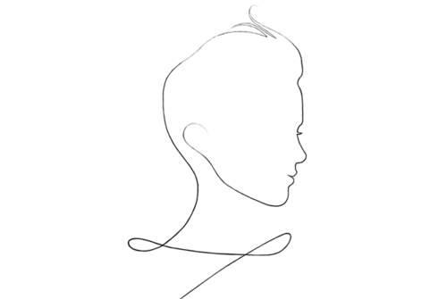 Gif Animado de um Desenho de um Rosto Feminino