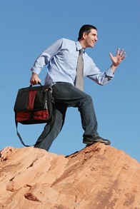 Businessman on the move