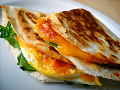 Chili Garlic Breakfast Quesadillas