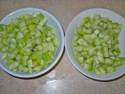 chopped veggies