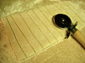 sliced dough