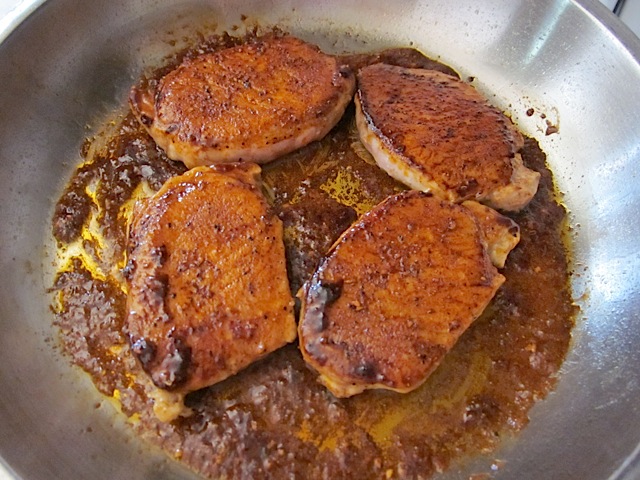 browned chops