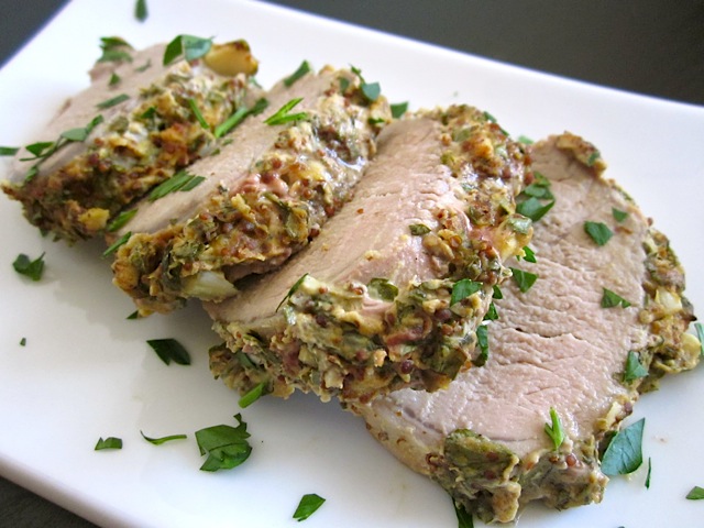 herb mustard roasted pork