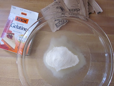 gelatin and water