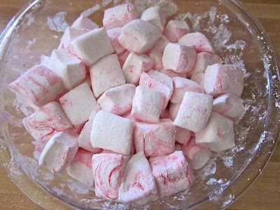 cut and coat marshmallows