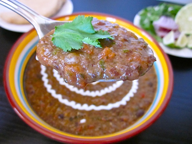 black bean and roasted vegetable soup