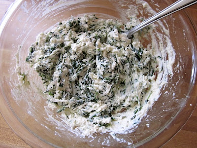 lasagna filling mixed
