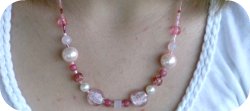 Pink beaded necklace