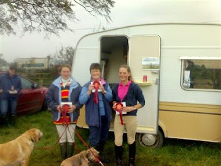 Ayr Red - winners of the Novice Team qualifier. Susan Mitchell and Holly Rivett in picture, also in team Mugs Montgomerie and Emma McGlinchy