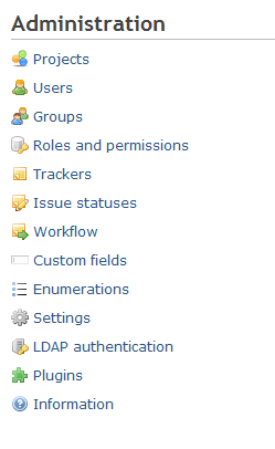 content within Redmine.