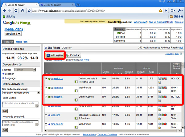 Google ADplanner