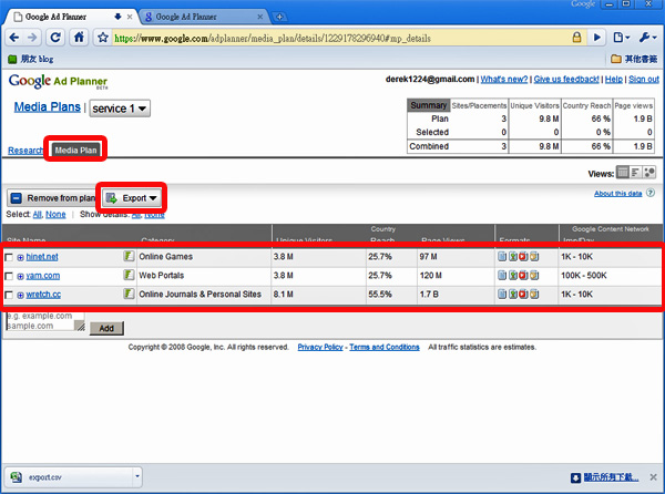 Google ADplanner