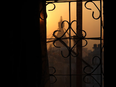 stupa viewed from room