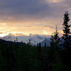 Sunset over the Wrangells