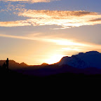Admiring the sunset on Mt. Blackburn