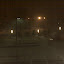 View from outside my hotel window... after it began to snow.
