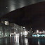 Main entrance of The Cleveland Clinic at night.