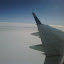 The only shot I got from the plane, above the clouds, heading west to CLE