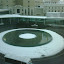 The fountain out front of the main building entrance
