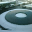 Another fountain shot. Its got an acrylic wall on the inside and outside so it looks like a solid water donut, constantly spilling over the sides gently.