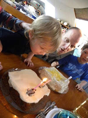 Blowing out the candles