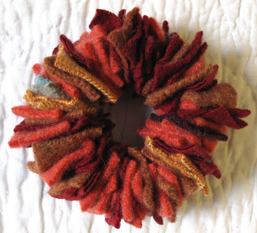 Resweater: Christmas gifts I made - wreath ornaments
