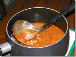 bean soup from pork chop crop pot dinner