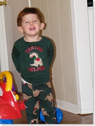 Camden in his new pj's