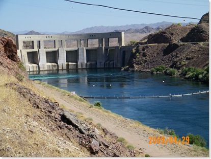 from Parker Dam Road on the California side of the Colorado River