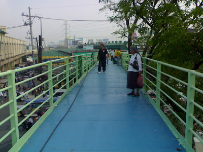 walking the pedestrian overpass