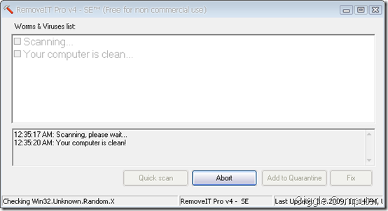 RemoveIT Pro - Scan for virus