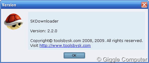 Start SKdownloader - About