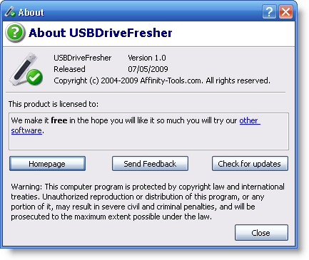 USBDriveFresher - About