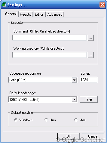 AkelPad - Setting - General