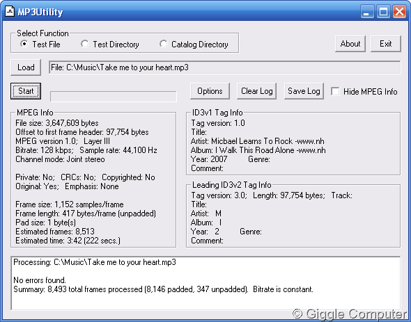 MP3Utility - Test File