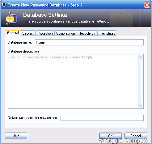 Database General Settings