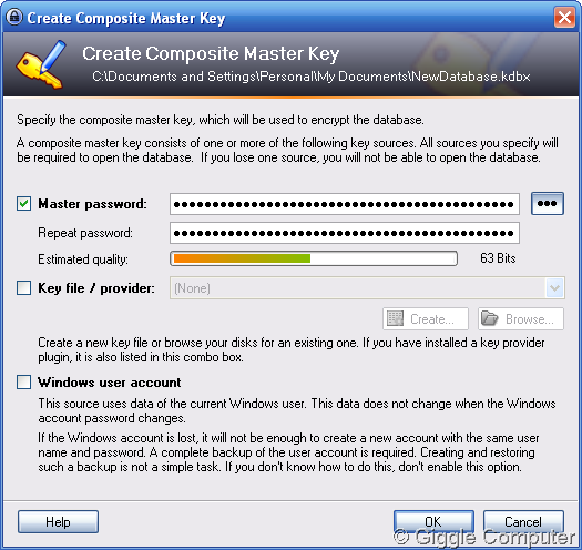 Create Master Key