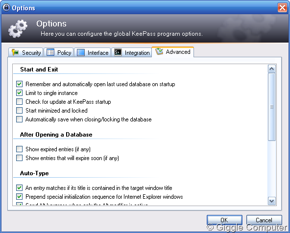 Advanced Options