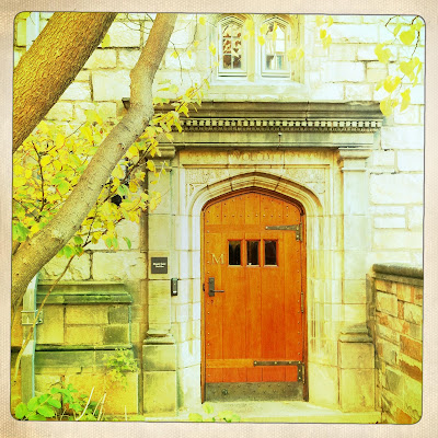 One Way In - Door at Yale - Original Image by E. Howard